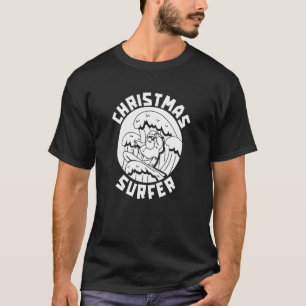 Surfer Santa Waves  Surfrider Surfboard Surfing Ch T-Shirt