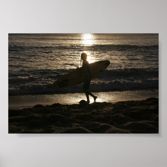 Surfer silhouette Poster (Front)