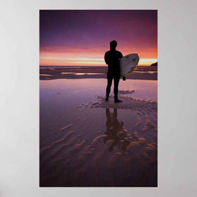 Surfer Sunrise Poster (Front)