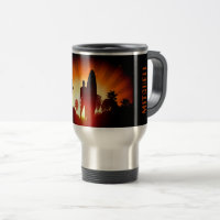 Surfer Sunset custom name mugs