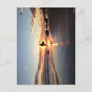 Surfer Sunset Post Card