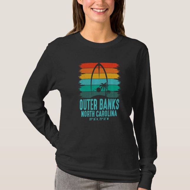 Surfer Surf Board Outer Banks Surfboarder Surfing  T-Shirt (Front)