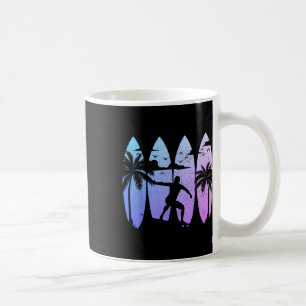 Surfer Surfboard Vintage Surfing Beach Summer Surf Coffee Mug