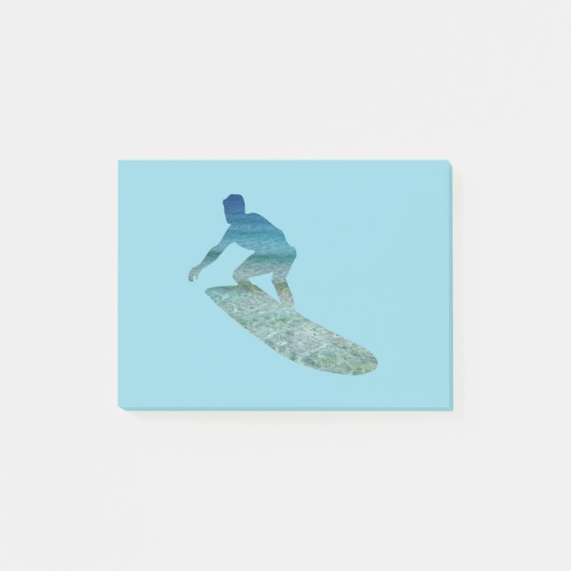 Surfer Surfboarding Ocean Abstract Post-It Notes (Front)