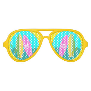 Surfer Surfboards Fun Surfing Beach Party Aviator Sunglasses