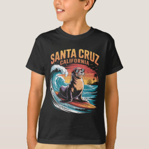 Surfer Surfing 70s 80s Santa Cruz California Retro T-Shirt