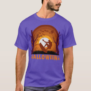 Surfer Surfing And Moon Silhouette Halloween Costu T-Shirt