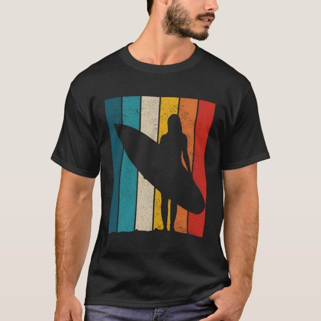 Surfer Surfing Surf Beach T-Shirt (Front)