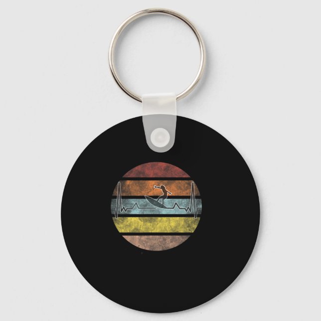 Surfer Surfing Wave Wing Foiling Surf Surfing Hear Key Ring (Front)