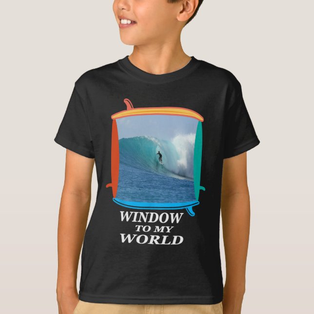 Surfer, Surfing, Waves, Ocean, Surfboards Window T T-Shirt (Front)