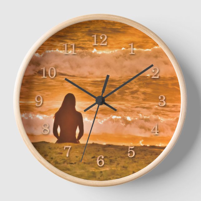 SURFER SWAMI CIRCLE CLOCK (Front)