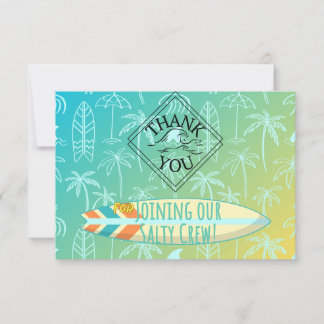 Surfer Thank You Card