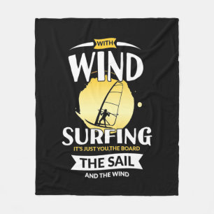 Surfer The Sail And The Wind Fleece Blanket