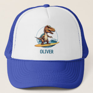 Surfer Trex Dinosaur Trucker Hat