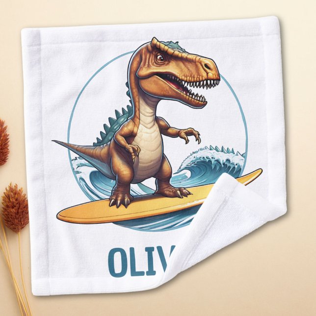 Surfer Trex Dinosaur Wash Cloth (Creator Uploaded)