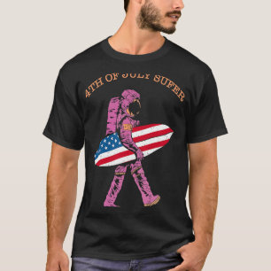 Surfer Usa Surfboard Surfrider Waves Surfing 4th T-Shirt