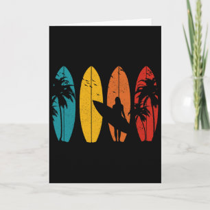 Surfer Vintage Surf Board Surfing Surfing Surfing Card