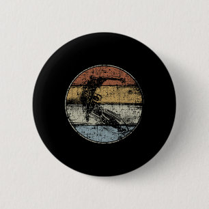 Surfer Vintage Surfing Surf Camp 6 Cm Round Badge