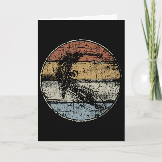 Surfer Vintage Surfing Surf Camp  Card (Front)