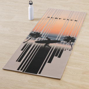 Surfer Walking Into Beach At Sunset   Surf Life   Yoga Mat