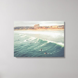 Surfer Wall Art, Pacific Beach San Diego Canvas Print