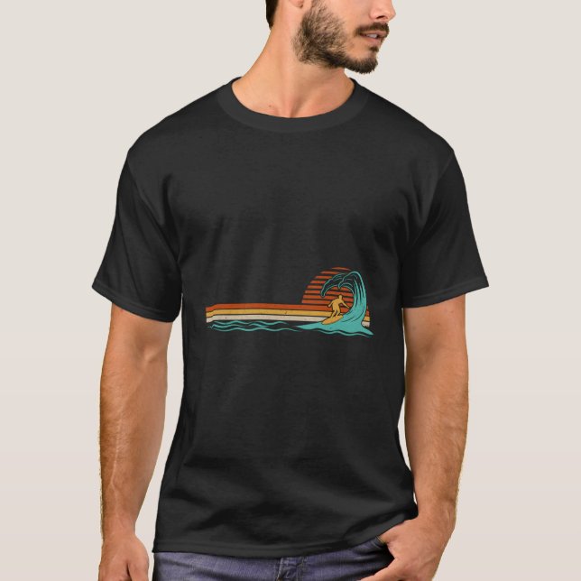 Surfer Wave Surfing Surf Beach T-Shirt (Front)