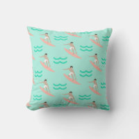 Surfer Waves Seamless Pattern