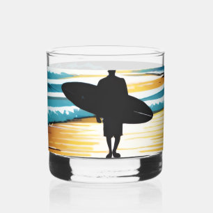 Surfer Whiskey Glass