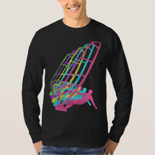 Surfer Windsurfing 80s Colors 1980s T-Shirt