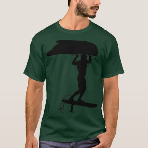Surfer wing surfing with a foil wing T-Shirt