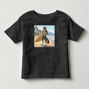 Surfer Wolf   Toddler T-Shirt