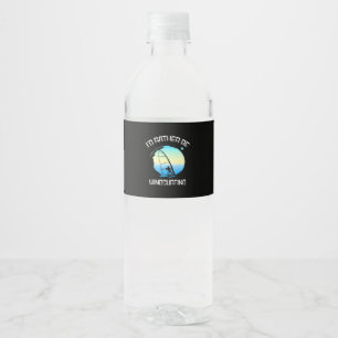 Surfer Would Rather Be Windsurfing Water Bottle Label