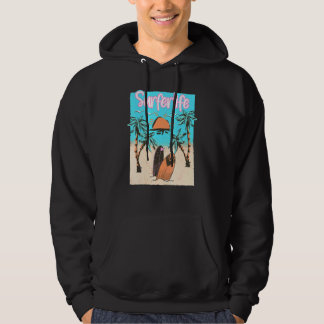Surferlife Surfing Beach Surfer Vintage Surf Hoodie
