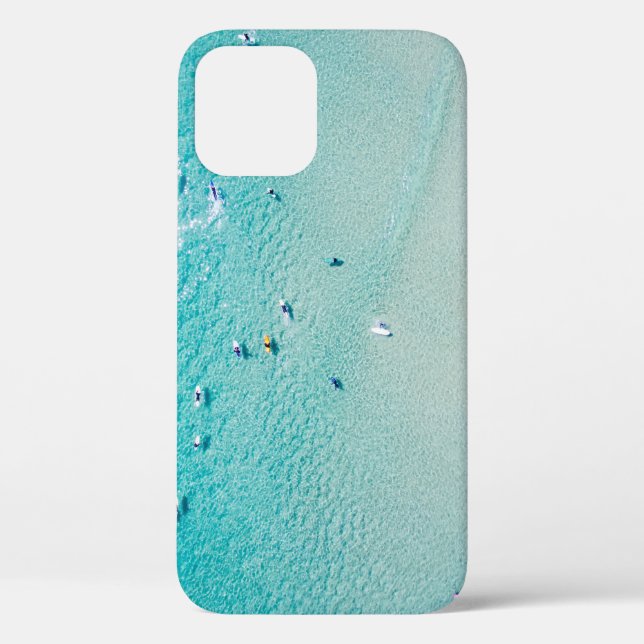 Surfers aerial view, clear ocean. Case-Mate iPhone case (Back)