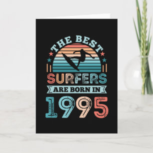 Surfers born 1995 30th Birthday surfing Gift Card
