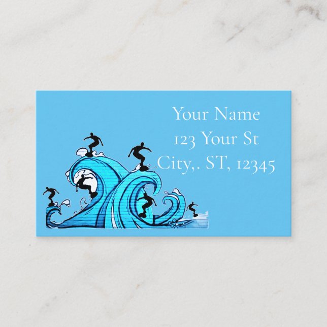 Surfers Everywhere Thunder_Cove  Business Card (Front)