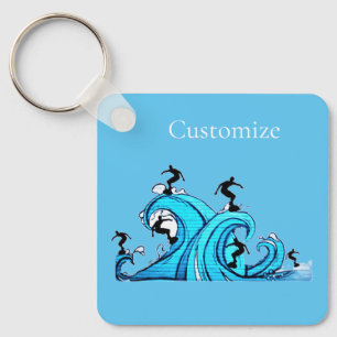 Surfers Everywhere Thunder_Cove Key Ring