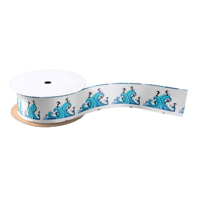 Surfers Everywhere Thunder_Cove  Satin Ribbon (Spool)