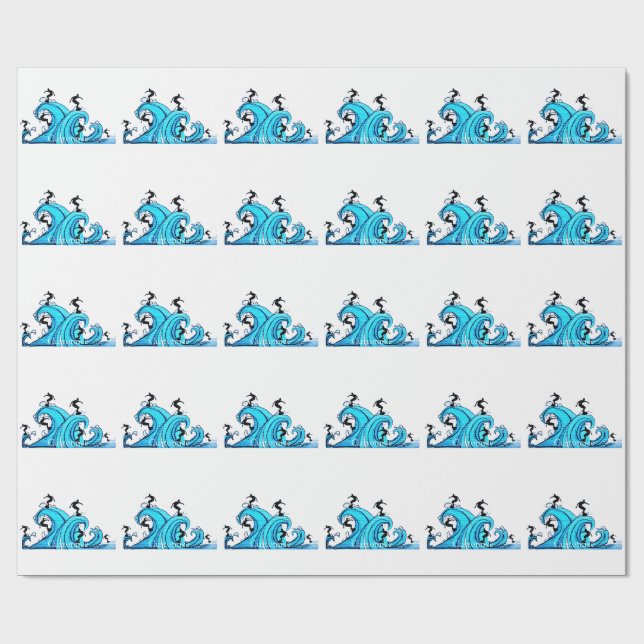 Surfers Everywhere Thunder_Cove  Wrapping Paper (Flat)