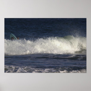 Surfers Hidden a Wave Poster