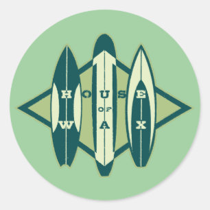 Surfer's House of Wax Classic Round Sticker