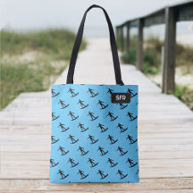 Surfers on Surfboard patter - your initials / name
