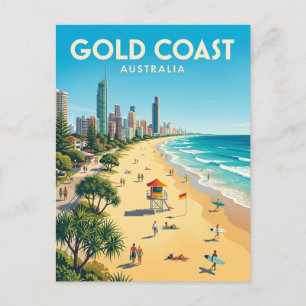 Surfers Paradise Beach Australia Postcard