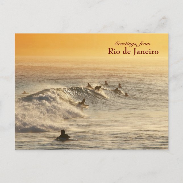 "Surfers, Rio de Janeiro" postcard (Front)