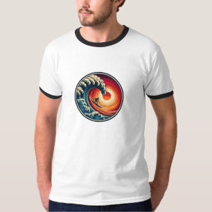 Surfer's Sunset Wave T-Shirt