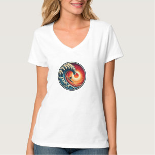 Surfer's Sunset Wave T-Shirt