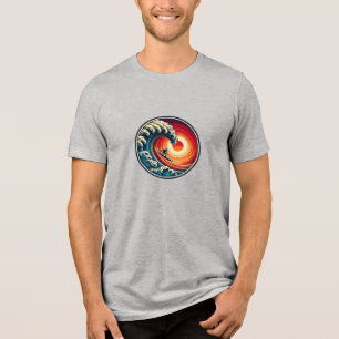 Surfer's Sunset Wave Tri-Blend Shirt