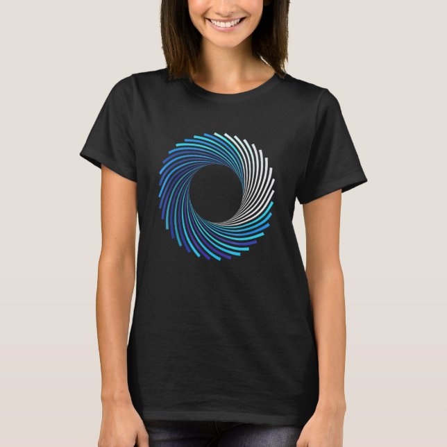 Surfers Wave Abstract Wave Pattern T-Shirt (Front)