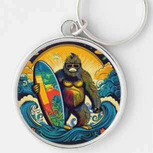 Surfin Bigfoot Key Ring