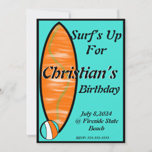 Surfin’ Birthday Invitation
